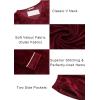 Ekouaer Couples Matching Pajamas Sets Velvet PJs Set for Men and Women Velour Long Sleeve Sleepwear S-XXL(Wine Red)