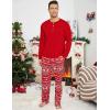 Ekouaer Family Christmas Pajamas Matching Sets Womens Mens Pjs Long Sleeve Sleepwear Holiday Lounge Sets(01 Red-snowflake)