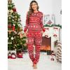 Ekouaer Family Christmas Pajamas Matching Sets Womens Mens Pjs Long Sleeve Sleepwear Holiday Lounge Sets(01 Red-snowflake)
