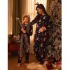 Ekouaer Family Christmas Pajamas Matching Sets Womens Mens Pjs Long Sleeve Sleepwear Holiday Lounge Sets(Black Snowman and Snowflake)