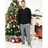 Ekouaer Family Christmas Pajamas Matching Sets Womens Mens Pjs Long Sleeve Sleepwear Holiday Lounge Sets(Black White-buffalo Plaid)