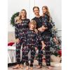 Ekouaer Family Christmas Pajamas Matching Sets Womens Mens Pjs Long Sleeve Sleepwear Holiday Lounge Sets(Black-christmas Lights)