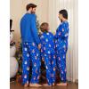 Ekouaer Family Christmas Pajamas Matching Sets Womens Mens Pjs Long Sleeve Sleepwear Holiday Lounge Sets(Blue Snowman and Snowflake)