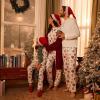 Ekouaer Family Christmas Pajamas Matching Sets Womens Mens Pjs Long Sleeve Sleepwear Holiday Lounge Sets(Christmas Elements)