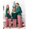 Ekouaer Family Christmas Pajamas Matching Sets Womens Mens Pjs Long Sleeve Sleepwear Holiday Lounge Sets(Green-dean Santa)