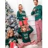 Ekouaer Family Christmas Pajamas Matching Sets Womens Mens Pjs Long Sleeve Sleepwear Holiday Lounge Sets(Green-dean Santa)