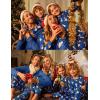 Ekouaer Family Christmas Pajamas Matching Sets Womens Mens Pjs Long Sleeve Sleepwear Holiday Lounge Sets(Navy-polar Bear)