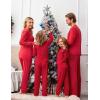 Ekouaer Family Christmas Pajamas Matching Sets Womens Mens Pjs Long Sleeve Sleepwear Holiday Lounge Sets(Red)