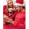 Ekouaer Family Christmas Pajamas Matching Sets Womens Mens Pjs Long Sleeve Sleepwear Holiday Lounge Sets(Red)