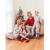 Ekouaer Family Christmas Pajamas Matching Sets Womens Mens Pjs Long Sleeve Sleepwear Holiday Lounge Sets(Red Elk)