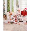Ekouaer Family Christmas Pajamas Matching Sets Womens Mens Pjs Long Sleeve Sleepwear Holiday Lounge Sets(Red Elk)