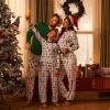 Ekouaer Family Christmas Pajamas Matching Sets Womens Mens Pjs Long Sleeve Sleepwear Holiday Lounge Sets(White Christmas Tree)