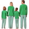Ekouaer Family Pajamas Matching Sets Couples Long Sleeve Christmas Pjs Top with Long Green Stripe Pants PAT4 M