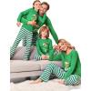 Ekouaer Family Pajamas Matching Sets Couples Long Sleeve Christmas Pjs Top with Long Green Stripe Pants PAT4 M