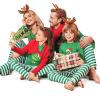 Ekouaer Family Pajamas Matching Sets Couples Long Sleeve Christmas Pjs Top with Long Green Stripe Pants PAT4 M