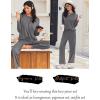 Ekouaer Lounge Sets for Women Long Sleeve Pajamas Fall Loungewear Soft Comfy Pjs Two Piece Travel Outfits Set(Dark Gray)