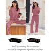 Ekouaer Lounge Sets for Women Long Sleeve Pajamas Fall Loungewear Soft Comfy Pjs Two Piece Travel Outfits Set(Old Rose)