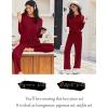 Ekouaer Lounge Sets for Women Long Sleeve Pajamas Fall Loungewear Soft Comfy Pjs Two Piece Travel Outfits Set(Wine Red)
