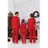 Ekouaer Matching Family Sets Christmas Pajamas Set Xmas PJS Sleepwear Soft Christmas Matching Jammies(Wine Red)