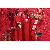 Ekouaer Matching Family Sets Christmas Pajamas Set Xmas PJS Sleepwear Soft Christmas Matching Jammies(Wine Red)