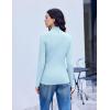 Ekouaer Mock Turtle Neck Tops for Women 3 Pack Long Sleeve Thermal Tops Basic Undershirt Casual Basic Tee(Black/White/Light Blue)