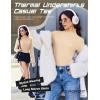Ekouaer Mock Turtle Neck Tops for Women 3 Pack Long Sleeve Thermal Tops Basic Undershirt Casual Basic Tee(Black/White/Yellow)