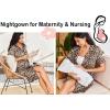 Ekouaer Nightgowns for Women Button Down Sleepshirt Short Sleeve Nightshirt Boyfriend Pajamas V Neck Nightdress S-XXXL(Brown Leopard)