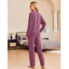 Ekouaer Pajama Set Womens Long Sleeve Sleepwear Pullover Top and Pants Cozy Loungewear Soft Pjs Lounge Set with Pockets S-XXL(Cherry Red)
