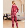 Ekouaer Pajama Set Womens Long Sleeve Sleepwear Pullover Top and Pants Cozy Loungewear Soft Pjs Lounge Set with Pockets S-XXL(Christmas Red)