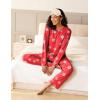 Ekouaer Pajama Set Womens Long Sleeve Sleepwear Pullover Top and Pants Cozy Loungewear Soft Pjs Lounge Set with Pockets S-XXL(Christmas Snowflake)