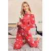 Ekouaer Pajama Set Womens Long Sleeve Sleepwear Pullover Top and Pants Cozy Loungewear Soft Pjs Lounge Set with Pockets S-XXL(Christmas Snowflake)