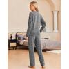 Ekouaer Pajama Set Womens Long Sleeve Sleepwear Pullover Top and Pants Cozy Loungewear Soft Pjs Lounge Set with Pockets S-XXL(Gray)
