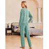 Ekouaer Pajama Set Womens Long Sleeve Sleepwear Pullover Top and Pants Cozy Loungewear Soft Pjs Lounge Set with Pockets S-XXL(Green)
