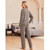 Ekouaer Pajama Set Womens Long Sleeve Sleepwear Pullover Top and Pants Cozy Loungewear Soft Pjs Lounge Set with Pockets S-XXL(Light Brown)