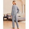 Ekouaer Pajama Set Womens Long Sleeve Sleepwear Pullover Top and Pants Cozy Loungewear Soft Pjs Lounge Set with Pockets S-XXL(Light Grey)