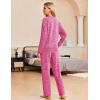 Ekouaer Pajama Set Womens Long Sleeve Sleepwear Pullover Top and Pants Cozy Loungewear Soft Pjs Lounge Set with Pockets S-XXL(Rose Red)