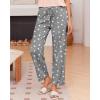 Ekouaer Pajama Sets for Women Round Neck Pjs Short Sleeve Sleepwear with Long Pants Loose Lounge Sets(Grey Star)