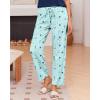Ekouaer Pajama Sets for Women Round Neck Pjs Short Sleeve Sleepwear with Long Pants Loose Lounge Sets(Navy Blue Star)