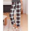 Ekouaer Pajama Sets for Women Round Neck Pjs Short Sleeve Sleepwear with Long Pants Loose Lounge Sets(Wine Red-white Plaid)