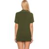 Ekouaer Pajamas Set for Women Short Sleeve Sleepwear Button Down Pjs Soft 2 Piece Lounge Sets XS-XXXL(Army Green)