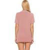 Ekouaer Pajamas Set for Women Short Sleeve Sleepwear Button Down Pjs Soft 2 Piece Lounge Sets XS-XXXL(Dark Pink)
