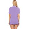 Ekouaer Pajamas Set for Women Short Sleeve Sleepwear Button Down Pjs Soft 2 Piece Lounge Sets XS-XXXL(Lavender)