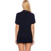Ekouaer Pajamas Set for Women Short Sleeve Sleepwear Button Down Pjs Soft 2 Piece Lounge Sets XS-XXXL(Navy Blue)