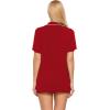 Ekouaer Pajamas Set for Women Short Sleeve Sleepwear Button Down Pjs Soft 2 Piece Lounge Sets XS-XXXL(Red)