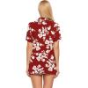 Ekouaer Pajamas Set for Women Short Sleeve Sleepwear Button Down Pjs Soft 2 Piece Lounge Sets XS-XXXL(Red Floral)