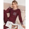 Ekouaer Pajamas Women’s Long Sleeve Sleepwear with Long Pants Soft Loungewear Pj Set S-XXL(Cherry Red)