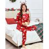 Ekouaer Pajamas Women’s Long Sleeve Sleepwear with Long Pants Soft Loungewear Pj Set S-XXL(Christmas Print)