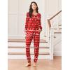 Ekouaer Pajamas Women’s Long Sleeve Sleepwear with Long Pants Soft Loungewear Pj Set S-XXL(Christmas Reindeer on Red)
