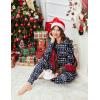 Ekouaer Pajamas Women’s Long Sleeve Sleepwear with Long Pants Soft Loungewear Pj Set S-XXL(Christmas Santa on Navy)