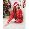 Ekouaer Pajamas Women’s Long Sleeve Sleepwear with Long Pants Soft Loungewear Pj Set S-XXL(Christmas Tree on Red)